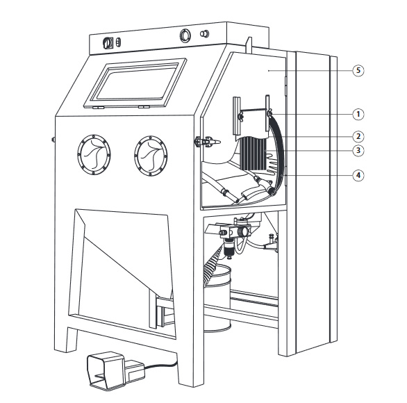 Схема пескоструйной камеры